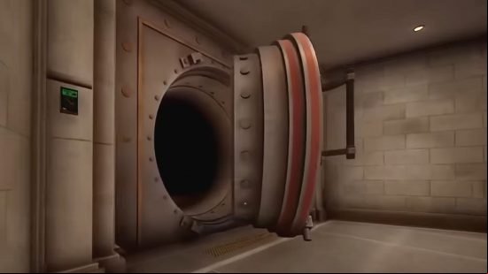 The Payday 3 Gold and Sharke vault door opening.