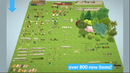 Paralives - The Sims 4 rival shows off "over 800 new items" laid out across a giant field.