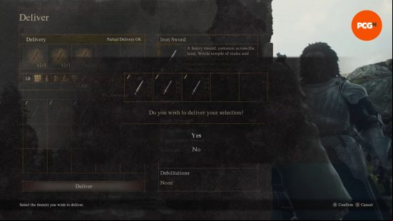 Dragon's dogma 2 claw them into shape screen showing three swords given to beren