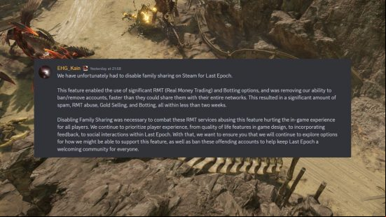 Last Epoch bots real money trading Steam