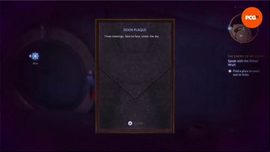 Dragon Age Veilguard Lighthouse puzzle: a mysterious inscription.
