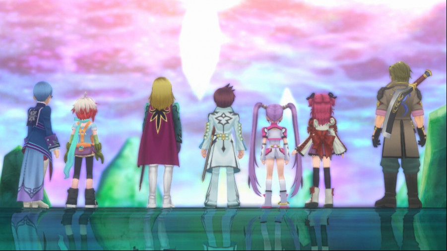 Tales of Graces f Remastered - The cast look up at the sky.
