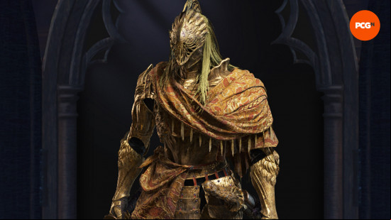 Elden Ring Nightreign skins: Executor wearing a golden helmet and garb