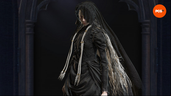 Elden Ring Nightreign skins: a young girl wearing a black veil and dress