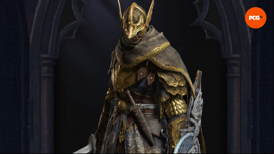 Elden Ring Nightreign skins: Wylder wearing a golden helmet and garb