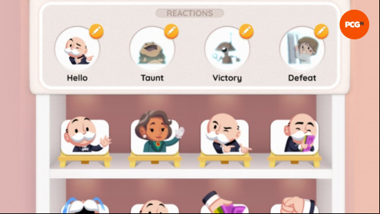 A selection of some of the Monopoly Go emojis available in-game.