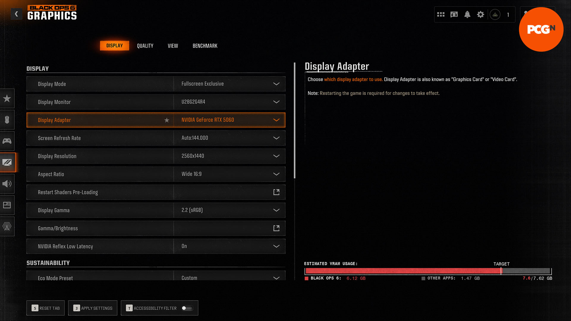Nvidia GeForce RTX 5060 review: Call of Duty Black Ops 6 VRAM warning.