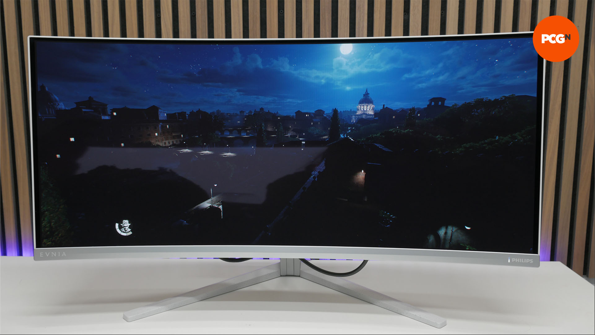philips evnia 34m2c8600 review 02 - reflections