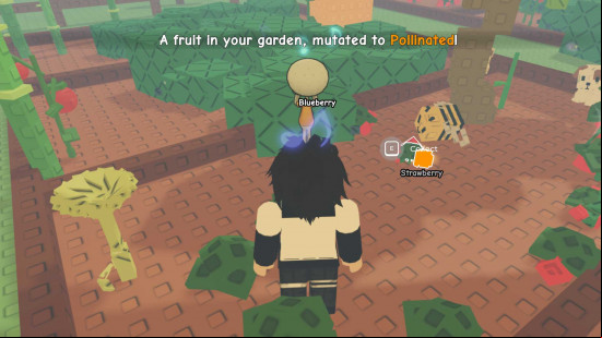 A garden in grow a Garden with a pollinated plant.