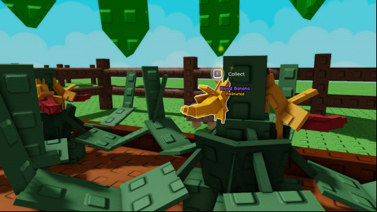 A crop and the harvesting mechanic in Grow a Garden.