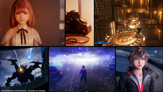 Kingdom Hearts 4 news: a collage of in-game screengrabs