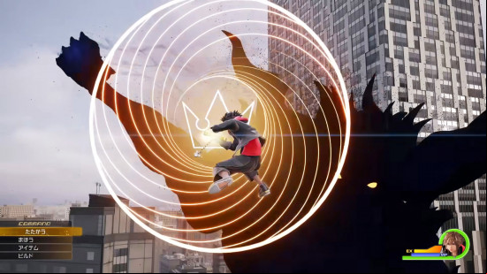 Kingdom Hearts 4 trailers: Sora activating an ability as a huge Darkside looks to punch him