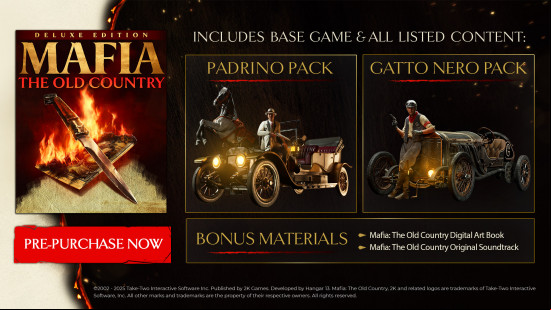 Mafia the Old Country editions: deluxe edition content